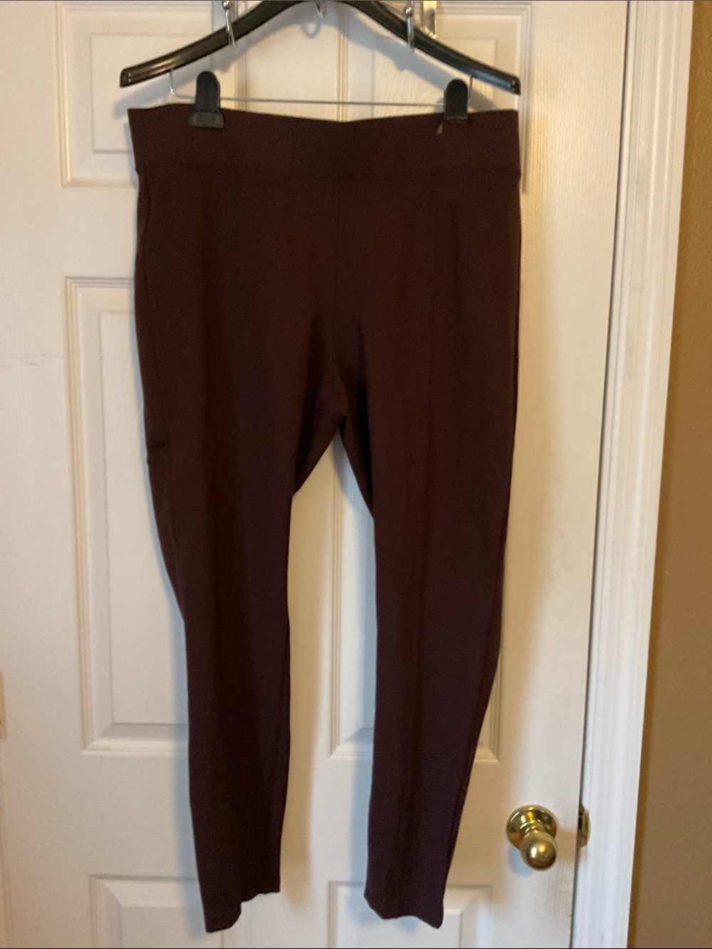 Old Navy Stevie Women’s High Rise Plum Elastic Waistband Leggings Size XL NWOT